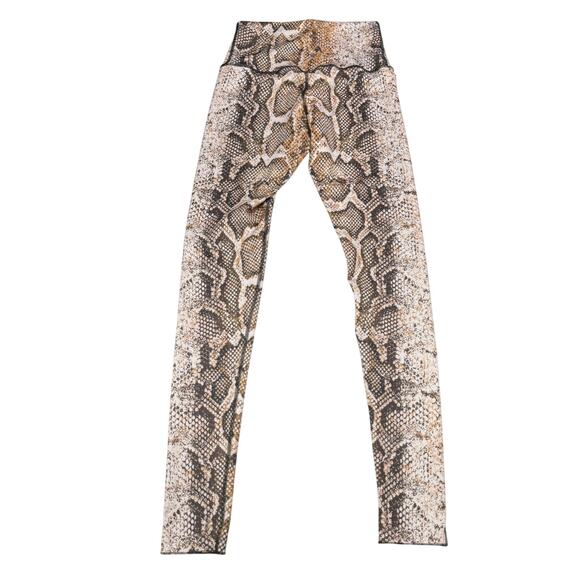 TRUE RELIGION Bodied Python Print Mid Rise Leggings Size Small Made In USA - Picture 6 of 7